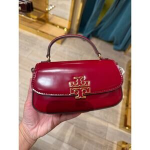 Tory Burch Britten Mini Top Handle Crossbody 153726 Bartlett Red $350